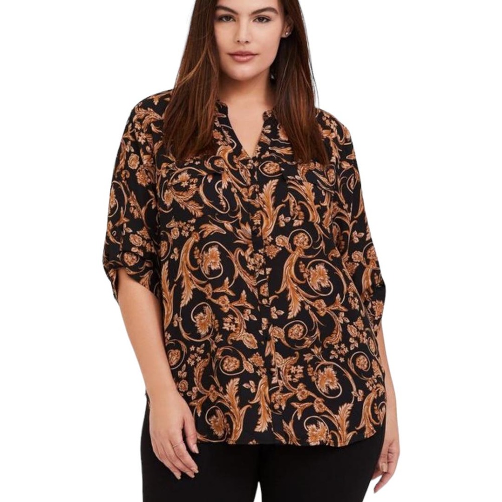 Torrid Georgette Buttondown Blouse Size 2X